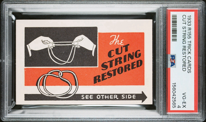 1930s R155 General Gum TRICK CARDS Cut String Restored (PSA 4 VG/EX) Only Graded0
