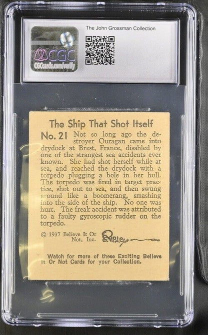 1937 Ripley's Believe It or Not #21 (CGC 5 EX) The Ship That Shot Itself