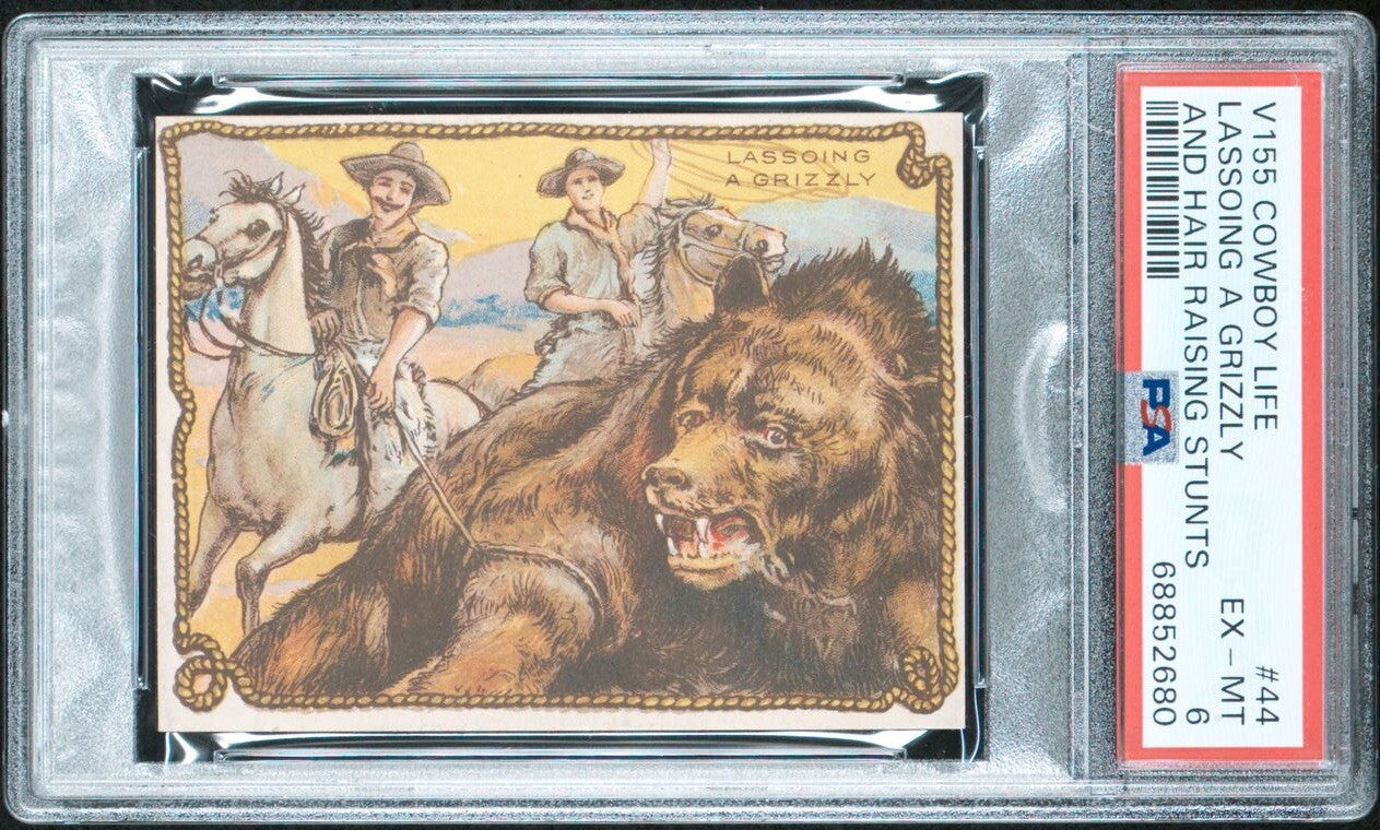 1930 V155 Cowboy Life Ganong Rodeo Chocolate Bar #44 (PSA 6 EX/MT)0