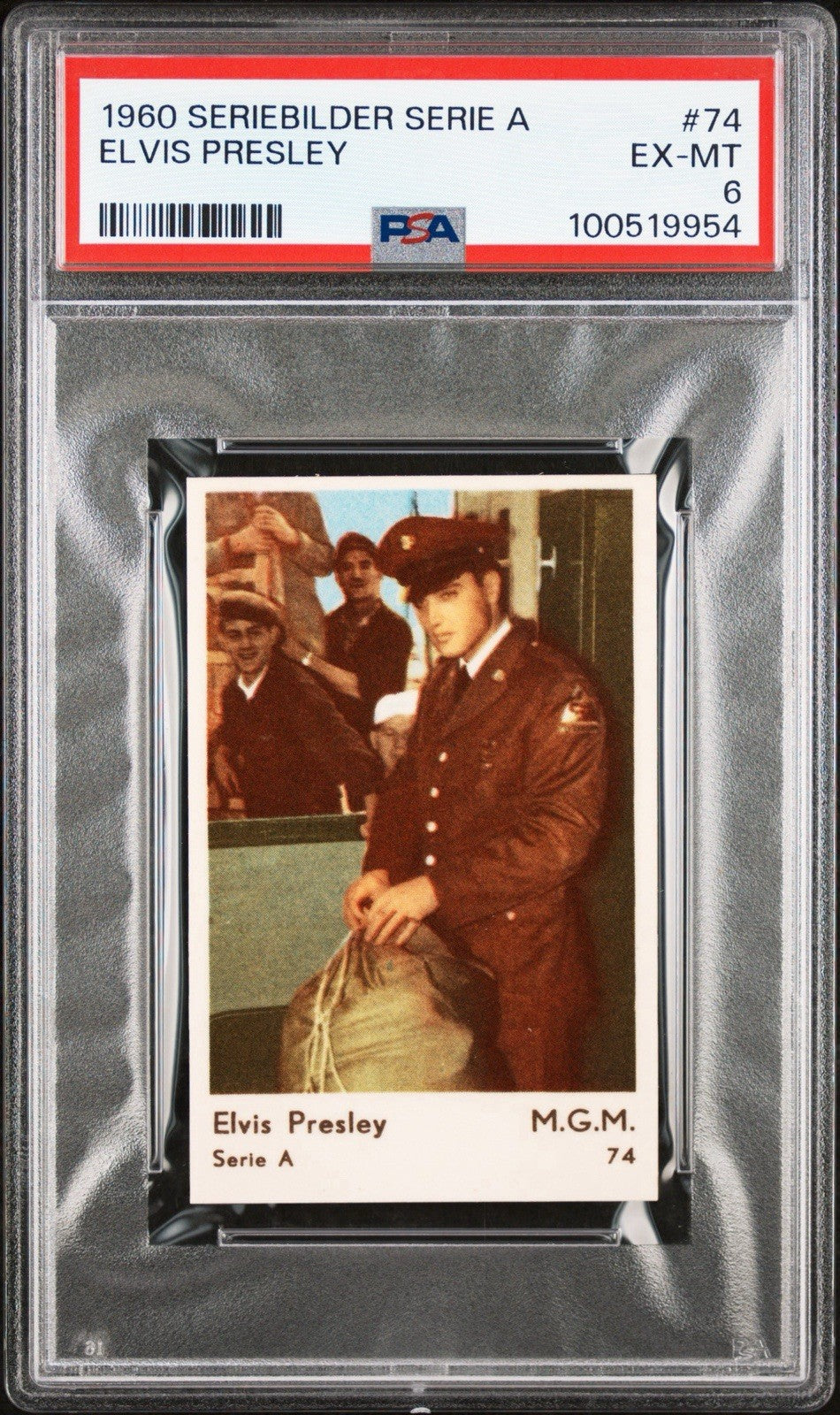 1960 Seriebilder Serie A #74 Elvis Presley (PSA 6 EX/MT) Top Pop0