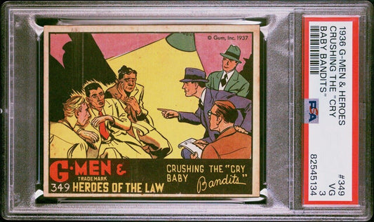 1936 G-Men & Heroes #349 "Crushing The Cry Baby Bandits" (PSA 3 VG) High Number