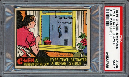 1936 Gum G-Men & Heroes of the Law #129 The Human Spider (PSA 7 NM)0