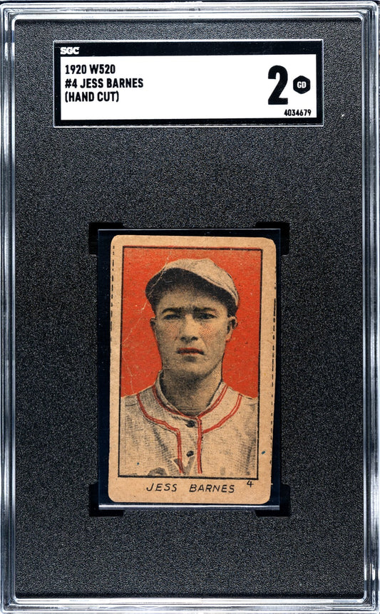 1920 W520 Hand Cut Strip Card #4 JESS BARNES (SGC 2 GOOD)0