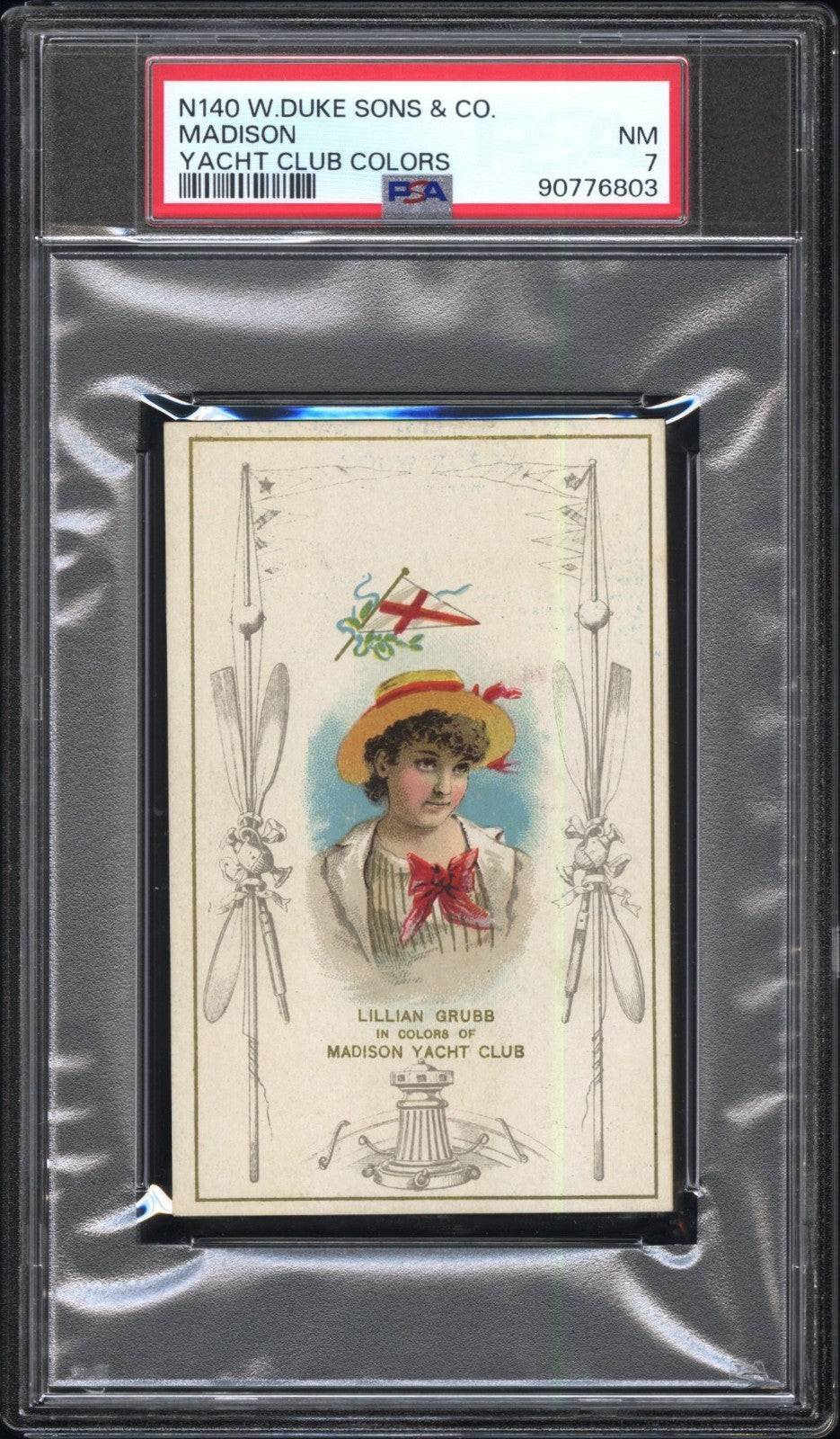 1889 N140 Duke & Sons Yacht Club Colors MADISON (PSA 7 NM) Lillian Grubb0