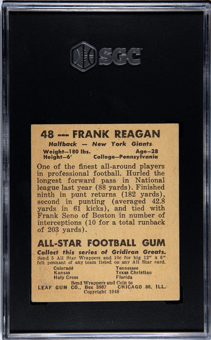 1948 Leaf  Football #38 Ted "The Bull" Fritsch (SGC 5 EX)