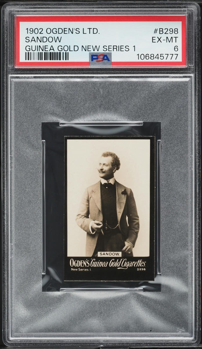 1902 Ogden's Guinea Gold #B298 New Series 1 (PSA 6 EX/MT) Strongman Eugen Sandow0
