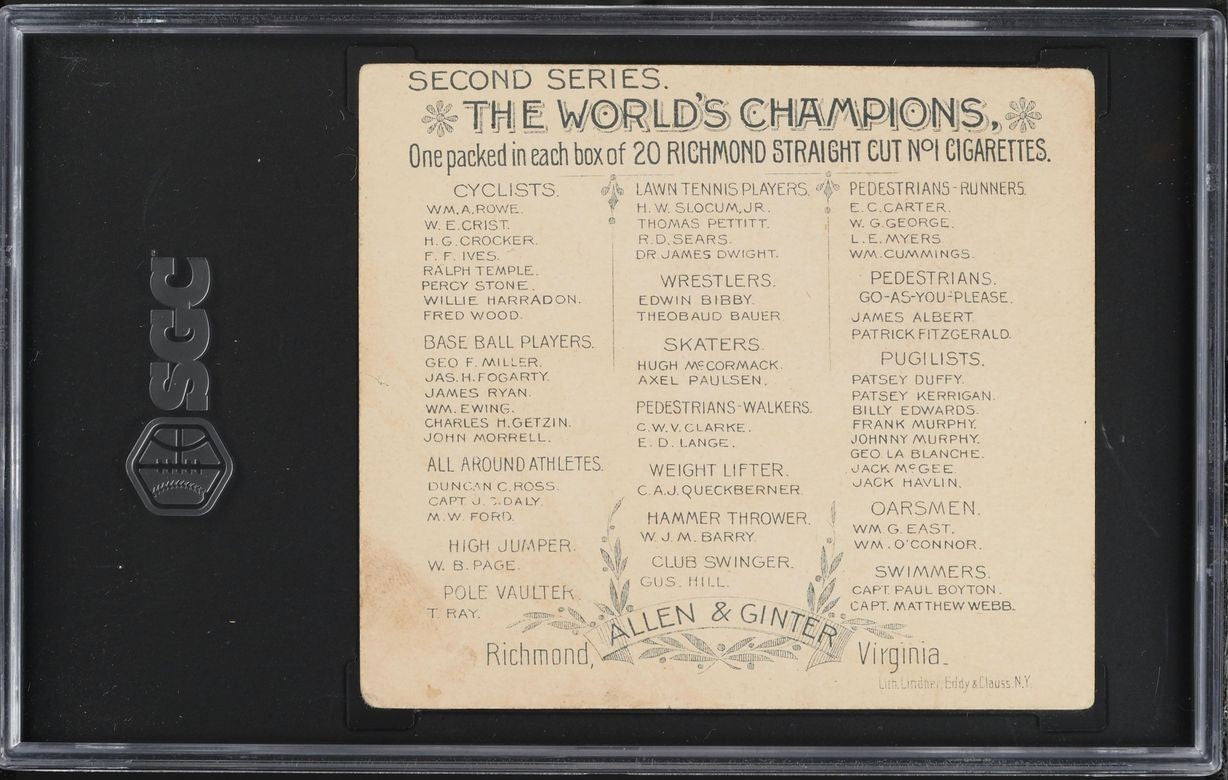 1889 N43 Allen & Ginter World Champions (SCG 2.5 G+) Boxer PATSEY KERRIGAN1