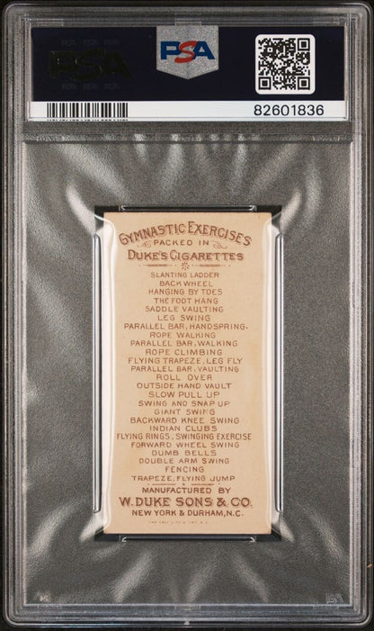 1887 W. Duke & Sons & Co N77 GYMNASTICS EXERCISES (PSA  5 EX) Flying Rings1