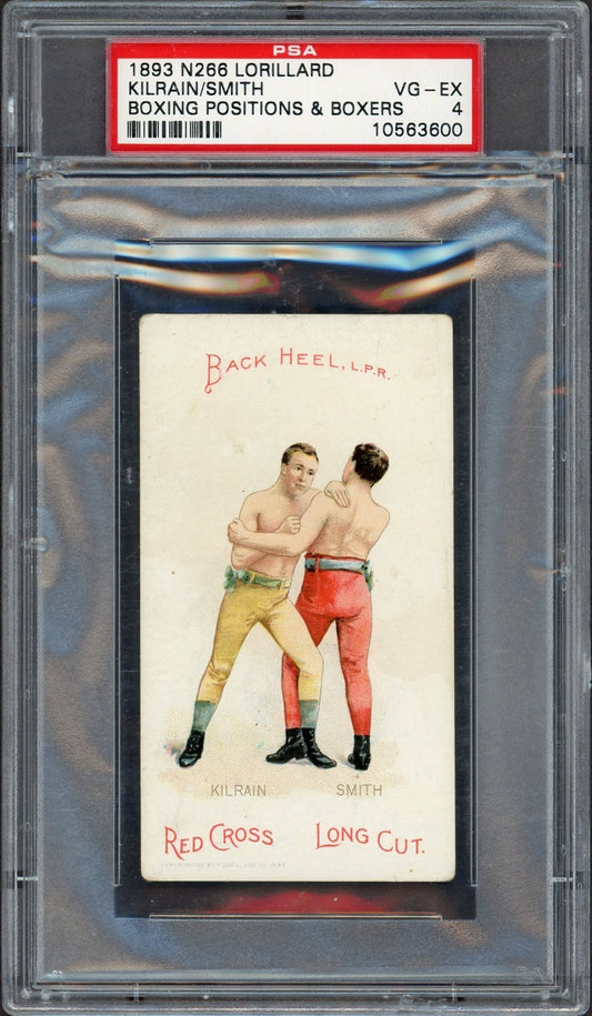 1893 N266 Boxing Positions Red Cross (PSA 4 VG/EX) HOF Jake Kilrain/Jem Smith0