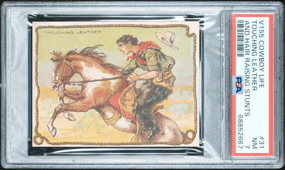 1930 V155 Cowboy Life Ganong Rodeo Chocolate Bar #31 (PSA 7 NM)0