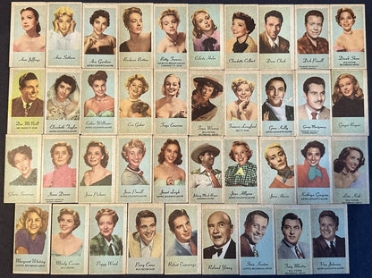 1954 Peerless Engrav o tints Portraits of Movie Stars Set (39) J. J. Newberry Co1