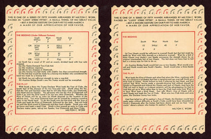 Lot of 10 Lucky Strike Cigarettes Bridge Hands CARDS Excellent Cond.1