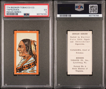 1905 T74 Booker Tobacco Indian Series (PSA 5 EX) Tapazawa2