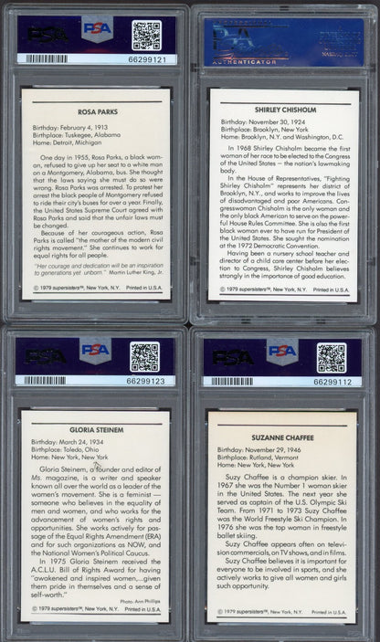 1979 Super Sisters Cards Complete Set (1 72) w/ 24 PSA Graded ALL 8s and 9s1