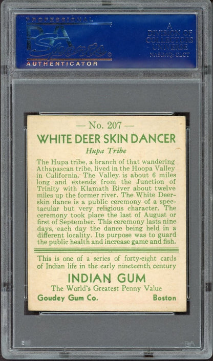 1933 Goudey Indian Gum (Series of 48) #207 White Deer Skin Dancer (PSA 6 EX/MT)1