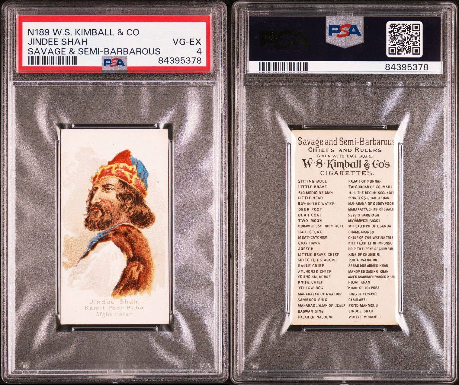 1889 N189 Kimball Savage & Chiefs Rulers (PSA 4 VGEX) Jindee Shah2