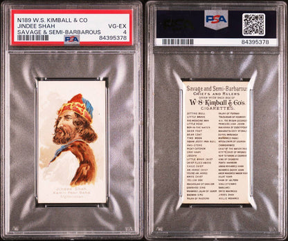 1889 N189 Kimball Savage & Chiefs Rulers (PSA 4 VGEX) Jindee Shah2