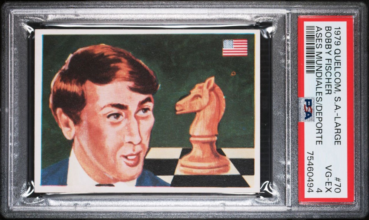 1979 Quelcom Ases Mundiales Del Deporte #70 BOBBY FISCHER (PSA 4) Chess Champion0