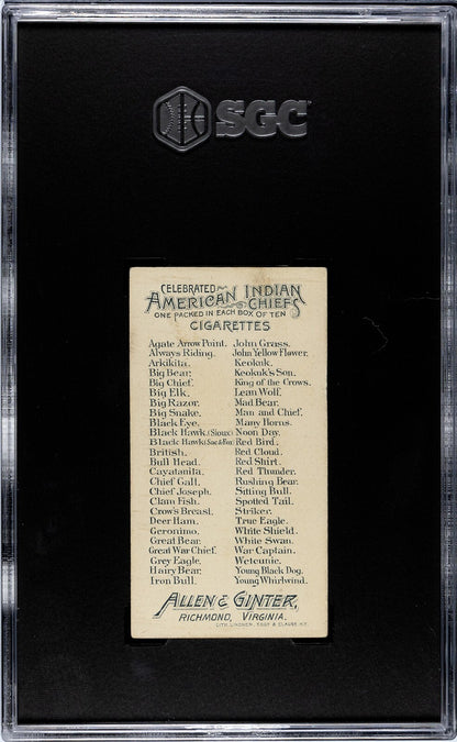 1888 N2 Allen & Ginter American Indian Chiefs HAIRY BEAR (SGC 5 EX)1