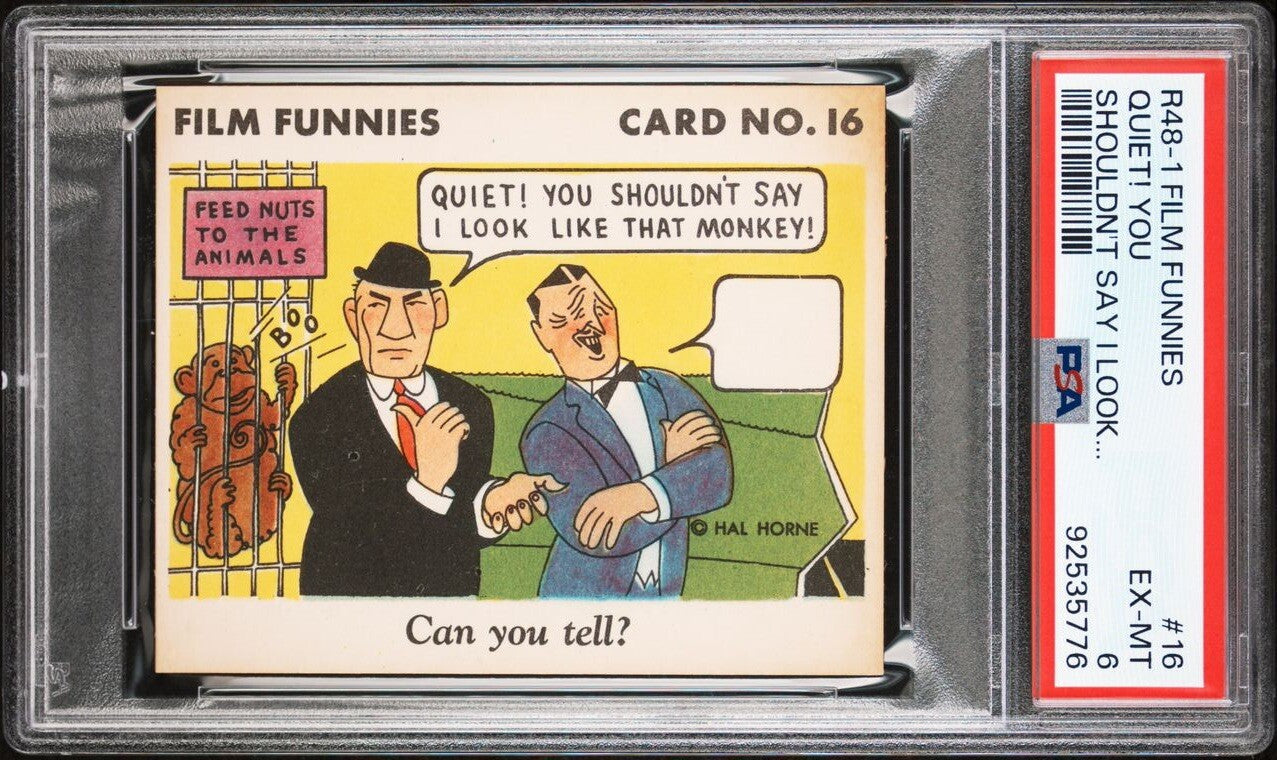 R48 1 Gum Inc. 1935 "Film Funnies" #16 (PSA 6 EX/MT) Edmund Lowe0