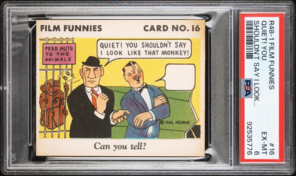 R48 1 Gum Inc. 1935 "Film Funnies" #16 (PSA 6 EX/MT) Edmund Lowe0