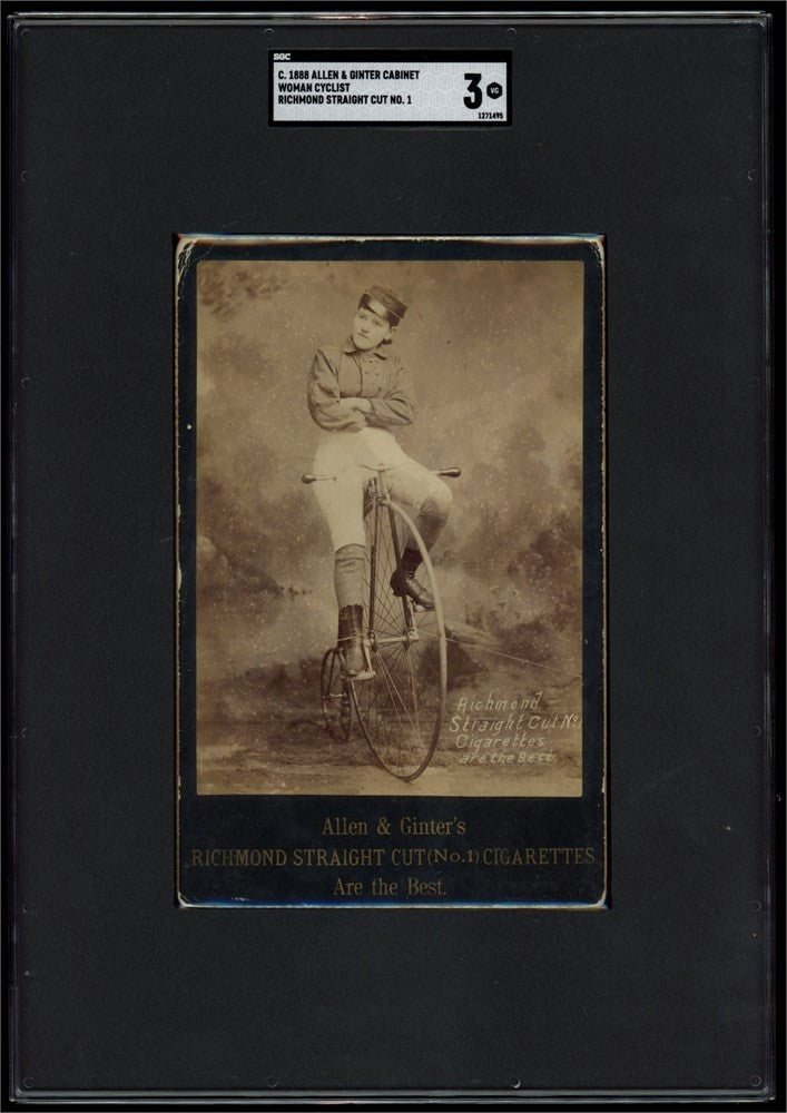 1888 Allen & Ginter Cabinet Women Cyclist Richmond Straight Cut No. 1 (SGC 3 VG)0
