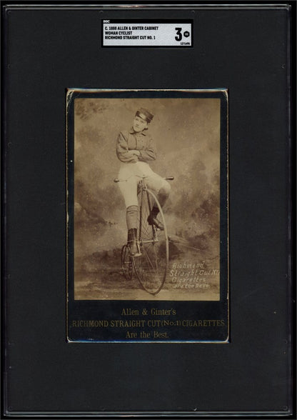 1888 Allen & Ginter Cabinet Women Cyclist Richmond Straight Cut No. 1 (SGC 3 VG)0