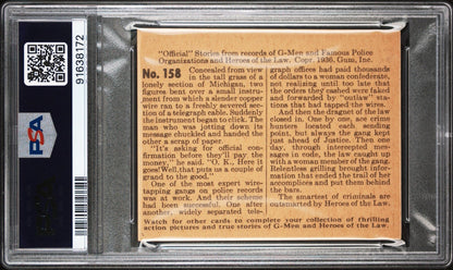 1936 Gum G Men & Heroes of the Law #158 (PSA 5 EX) Crime Telegraphs Its Loot1