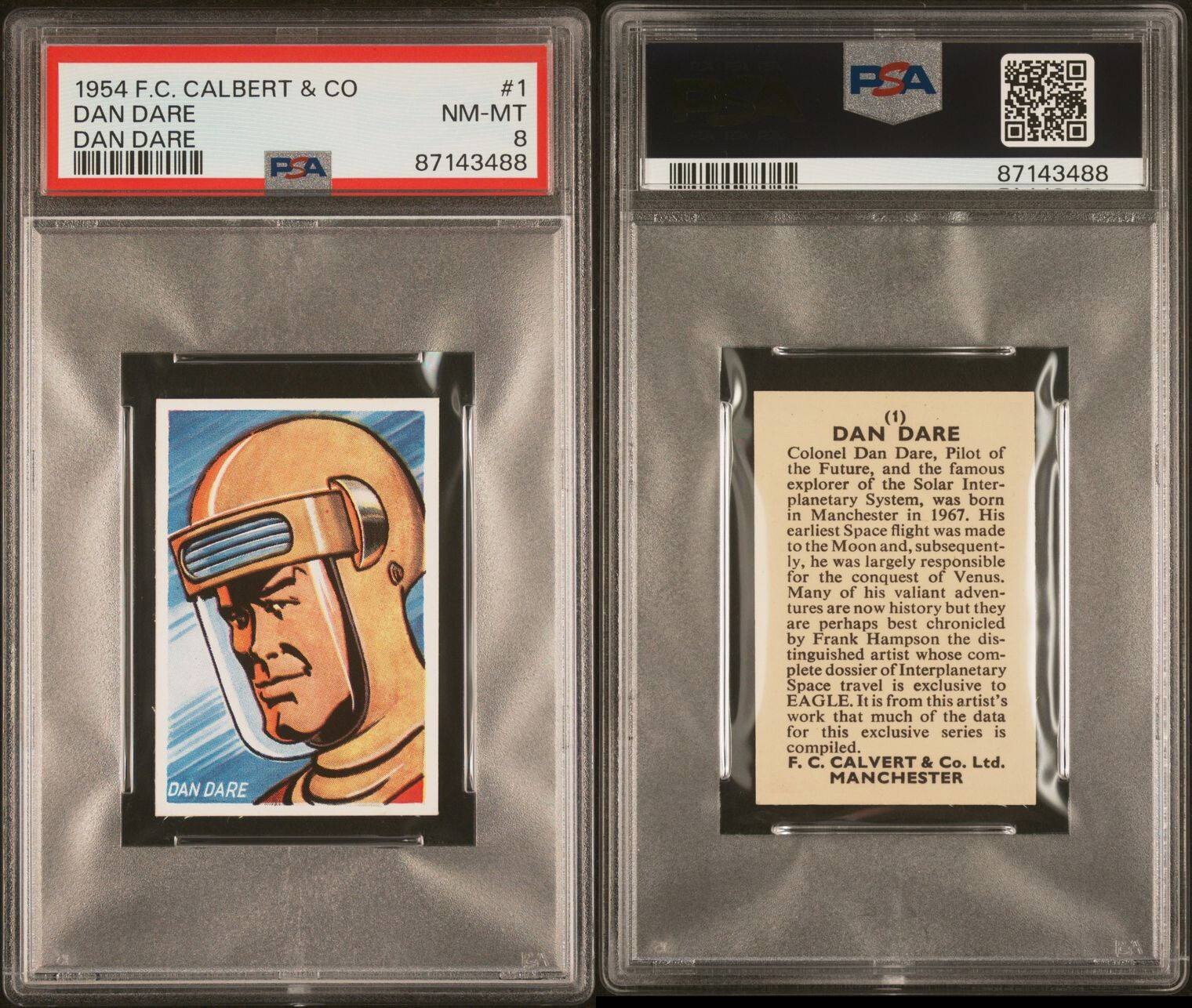 1954 Calvert & Co. "Dan Dare Series" #1 DAN DARE (PSA 8 NM/MT)2