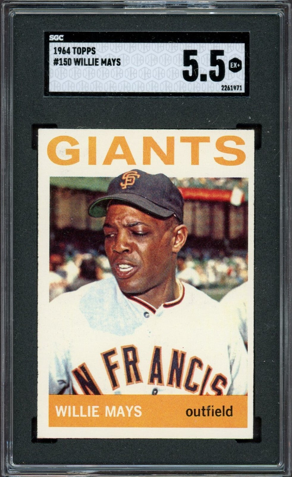 1964 Topps #150 Willie Mays San Francisco Giants (SGC 5.5 EX+)0