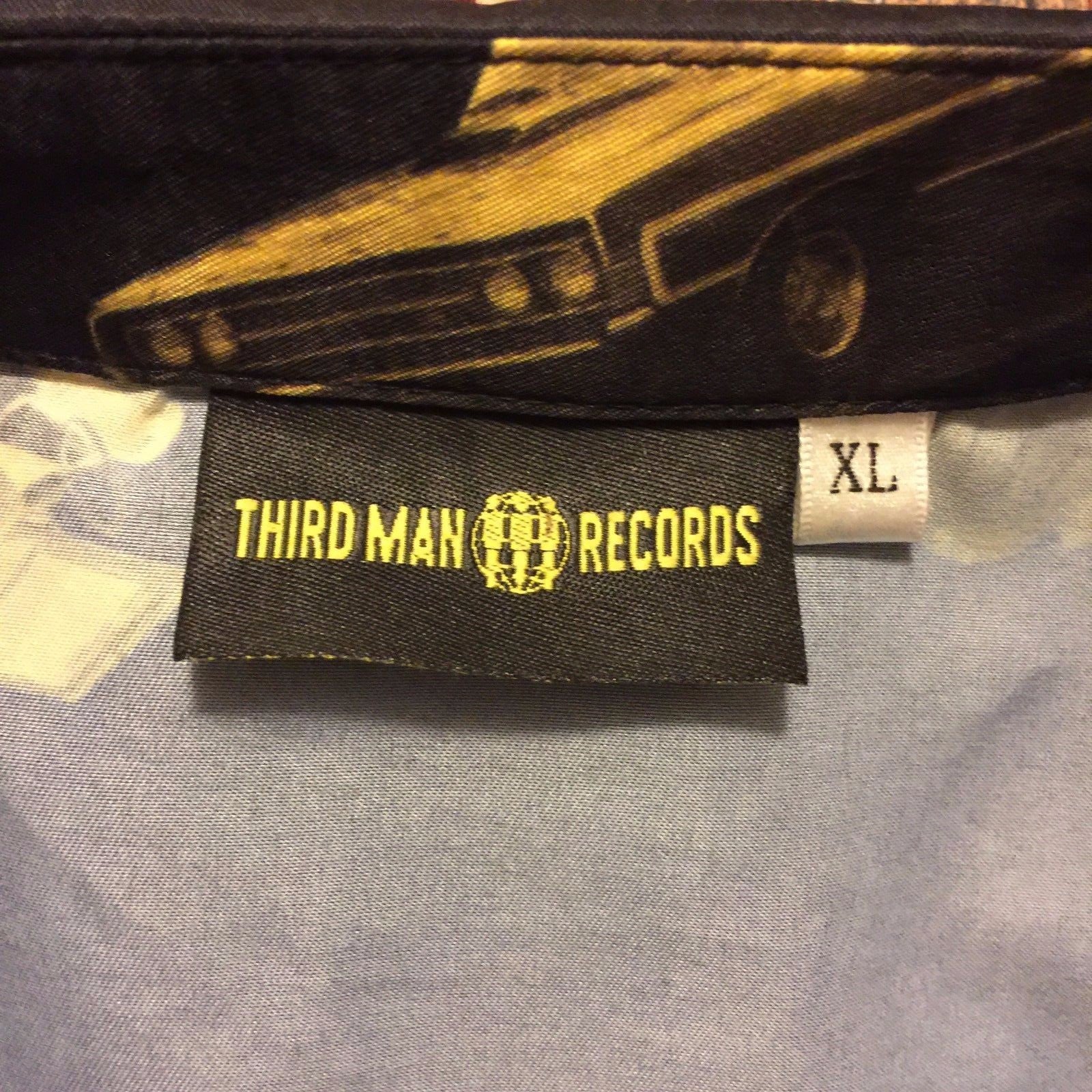 RARE Third Man Records JACK WHITE XL SHIRT w/ CARS The White Stripes DETROIT 1