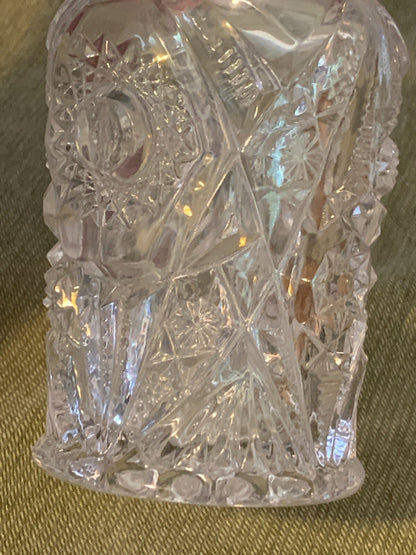 Antique EAPG Glass ca. 1915 MARTEC Cologne Bottle Faceted Stopper McKEE Bros. 5