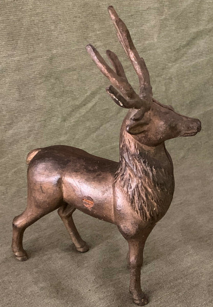 Vintage Cast Iron LARGE STAG BANK Still Coin ARCADE CO. 1920s TALL! 9 1/4"1