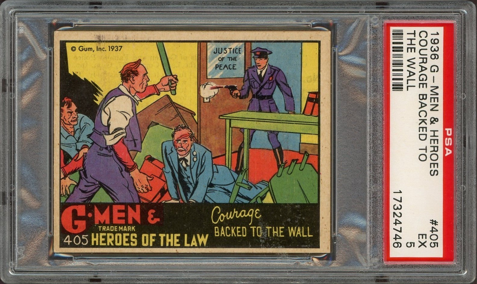 1936 G Men & Heroes #405 Courage Backed To The Wall (PSA 5 EX) High Number0