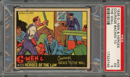 1936 G Men & Heroes #405 Courage Backed To The Wall (PSA 5 EX) High Number0