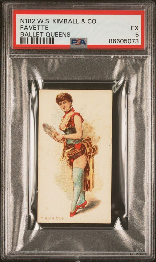 1889 W.S. Kimball & Co N182 BALLET QUEENS Favette (PSA 5 EX)