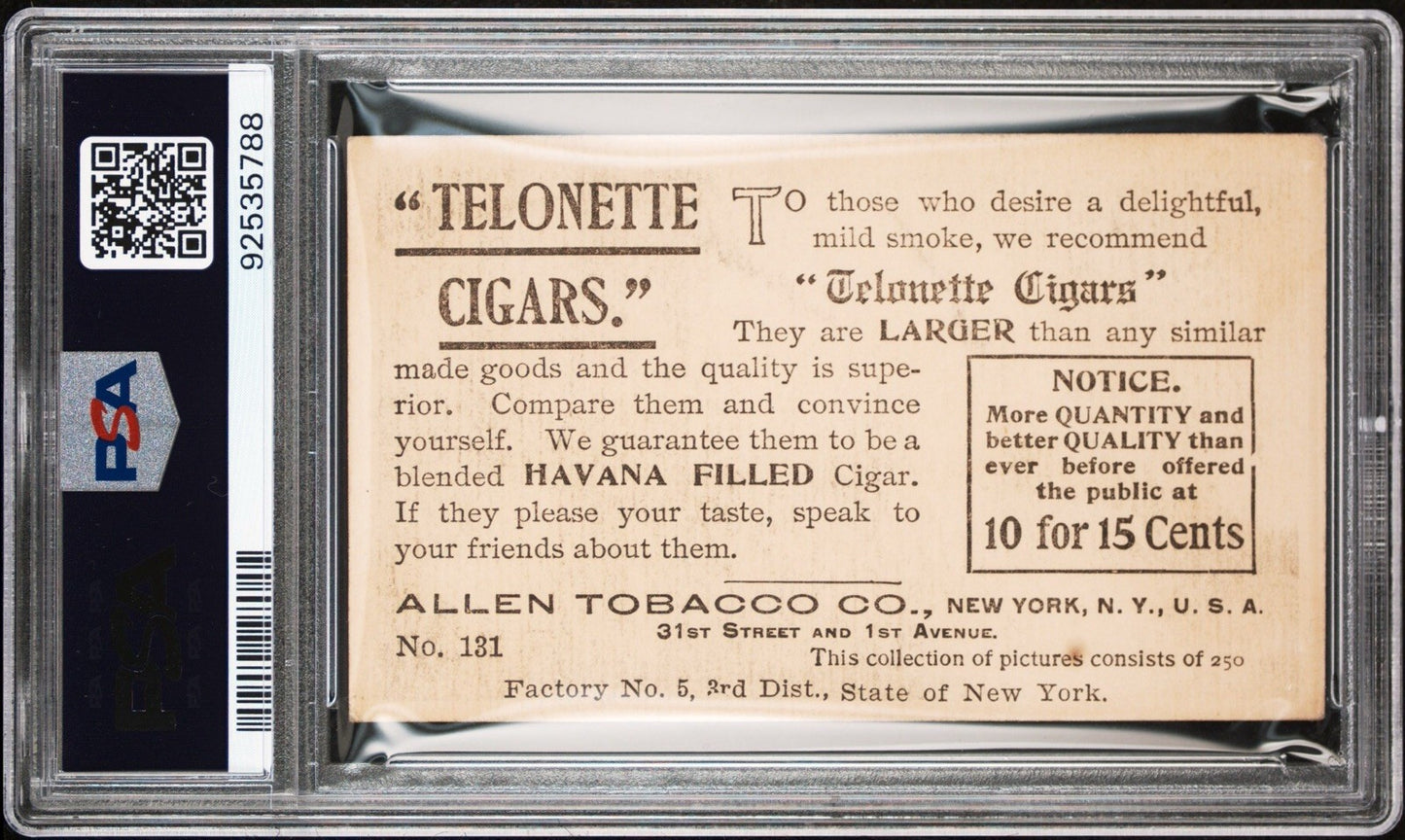 1903 T116 Allen Tobacco Telonette #131 New York, Williamsburg Bridge PSA 4 VG/EX1