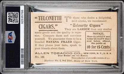 1903 T116 Allen Tobacco Telonette #131 New York, Williamsburg Bridge PSA 4 VG/EX1