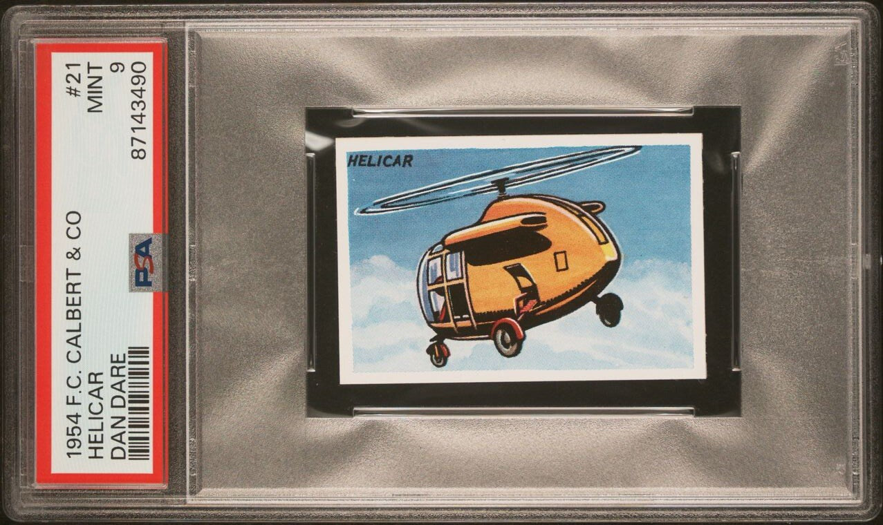 1954 Calvert & Co. "Dan Dare Series" #21 HELICAR (PSA 9 MINT)0