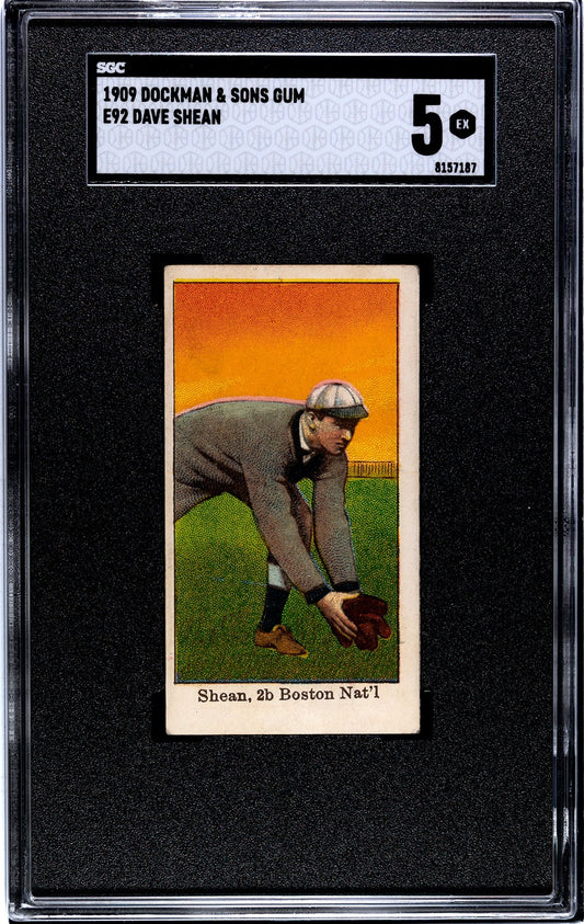 1909 E92 Dockman & Sons Gum (SGC 5 EX) Dave Shean Boston0