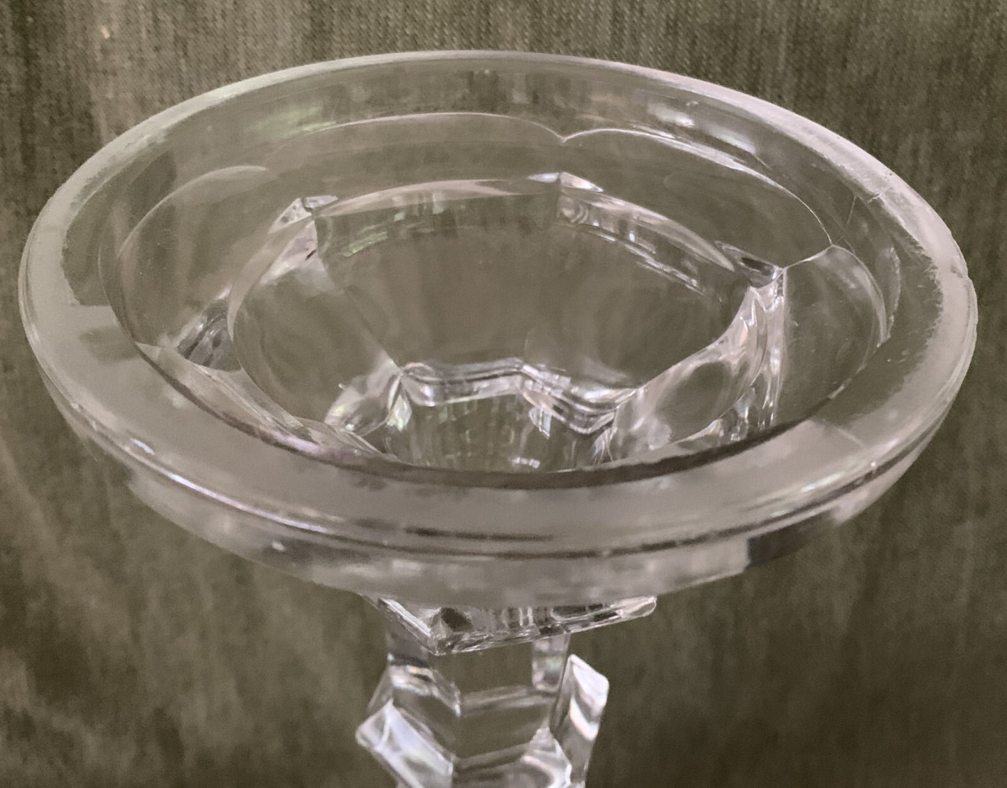 1860 Antique BAKEWELL PEARS Pittsburgh THISTLE Pattern FLINT GLASS Candlestick2