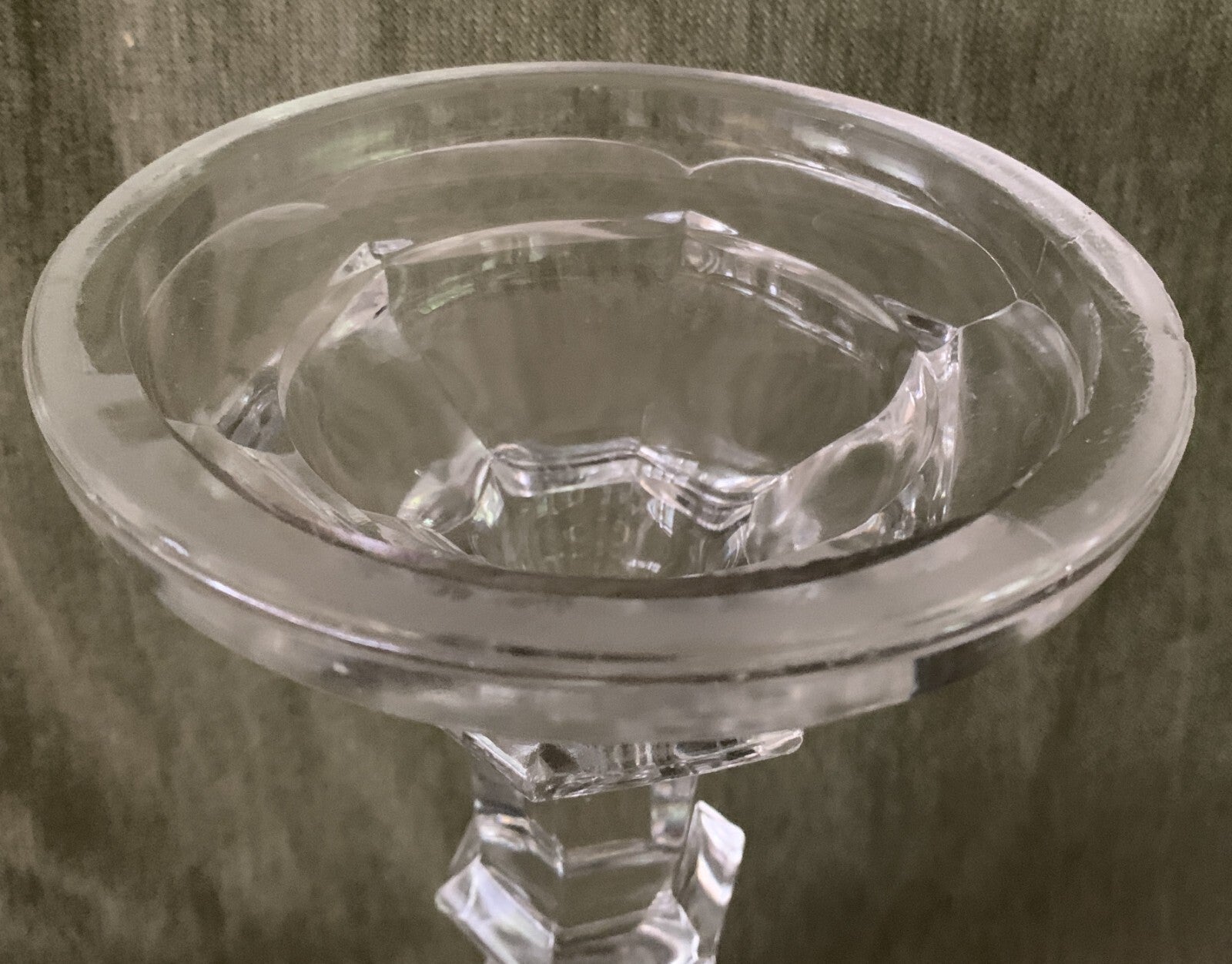 1860 Antique BAKEWELL PEARS Pittsburgh THISTLE Pattern FLINT GLASS Candlestick2