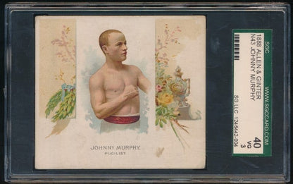 1889 N43 Allen & Ginter World Champions (SCG 3 VG) Pugilist JOHNNY MURPHY0