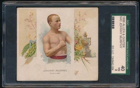 1889 N43 Allen & Ginter World Champions (SCG 3 VG) Pugilist JOHNNY MURPHY0