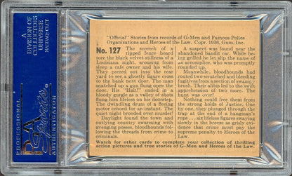 1936 Gum G-Men & Heroes of the Law #127 The Gallows Prey (PSA 6 EX/MT)1