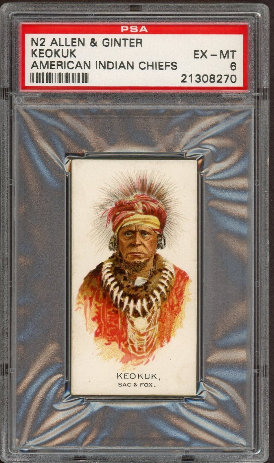 1888 N2 Allen & Ginter American Indian Chiefs (PSA 6 EX/MT) Keokuk0