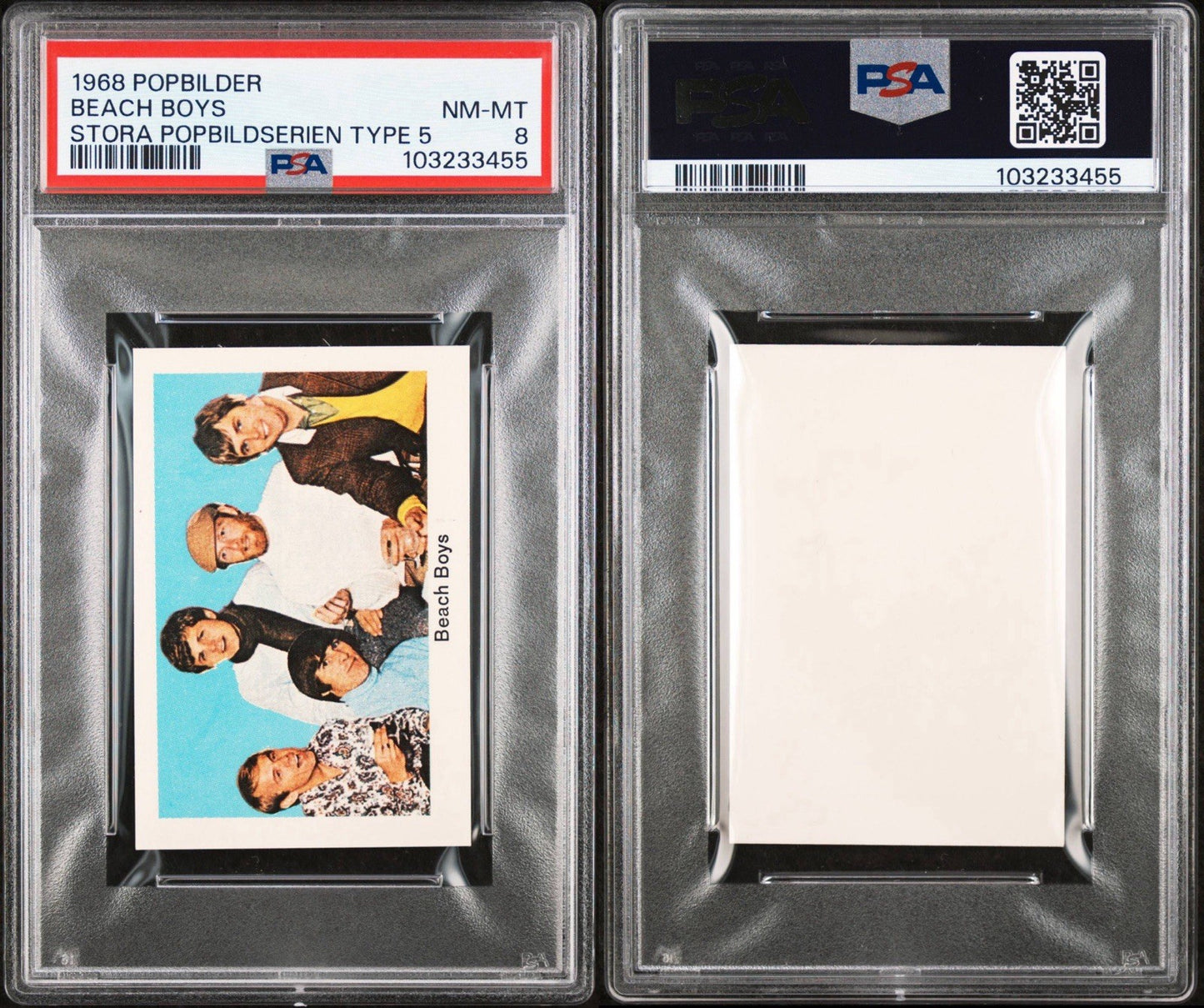 1968 Popbilder STORA POPBILDSERIEN TYPE 5 (PSA 8 NM/MT) Beach Boys2