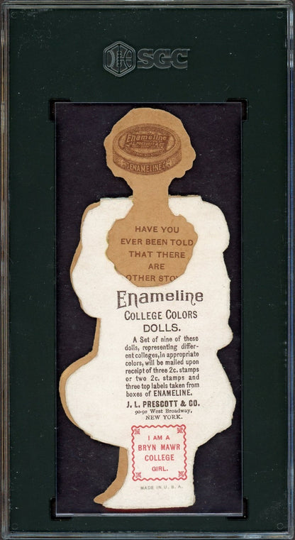 1890 Z12 J.L. Prescott & Co Enameline COLLEGE COLORS Bryn Mawr (SGC 5 EX) Tennis1