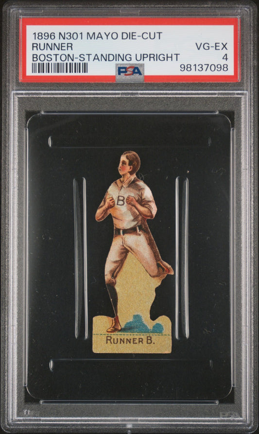 1896 N301 Mayo Die Cut Runner Boston - Standing Upright (PSA 4 VG/EX)0
