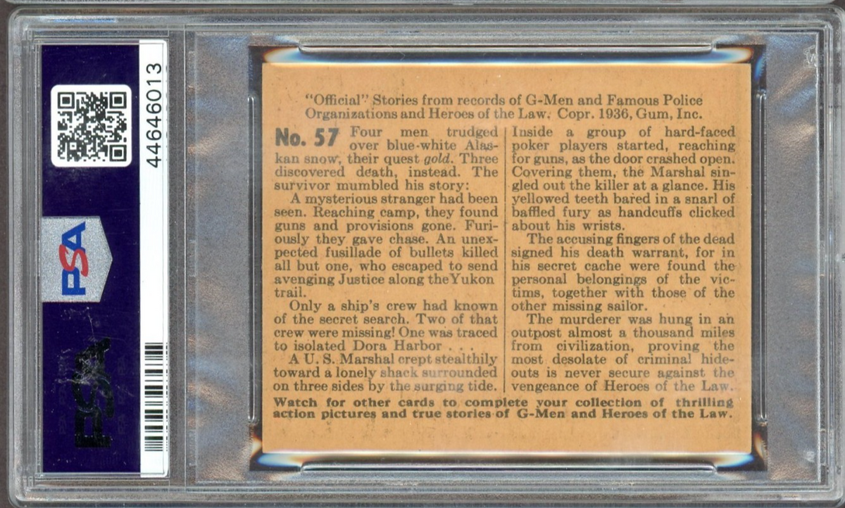 1936 G-Men & Heroes of the Law #57 Mining For Murder (PSA 5 EX) KEY Rare Number1